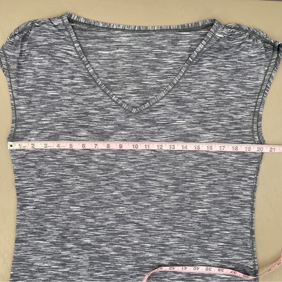 Lululemon Sweat Times Short Sleeve Tee Black White Gray Size Large - Picture 7 of 8